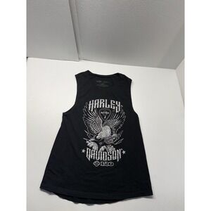 Hard Rock Cafe Harley Davidson 120 Black Tank Top Sleeveless Ladies Large Shirt